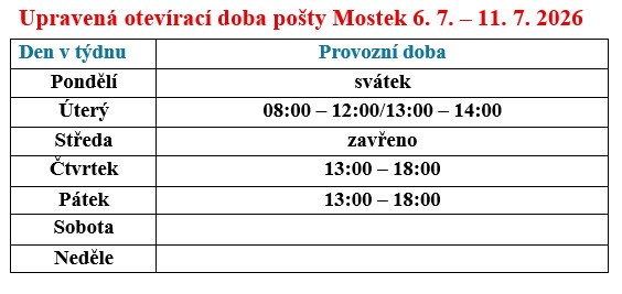 provozní doba