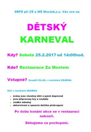Dětský karneval a diskotéka Za Mostem 2