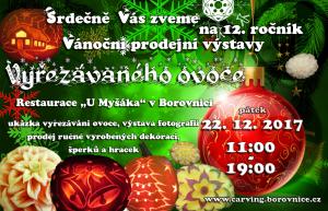 Vánoční prodejní výstava vyřezávaného ovoce 1